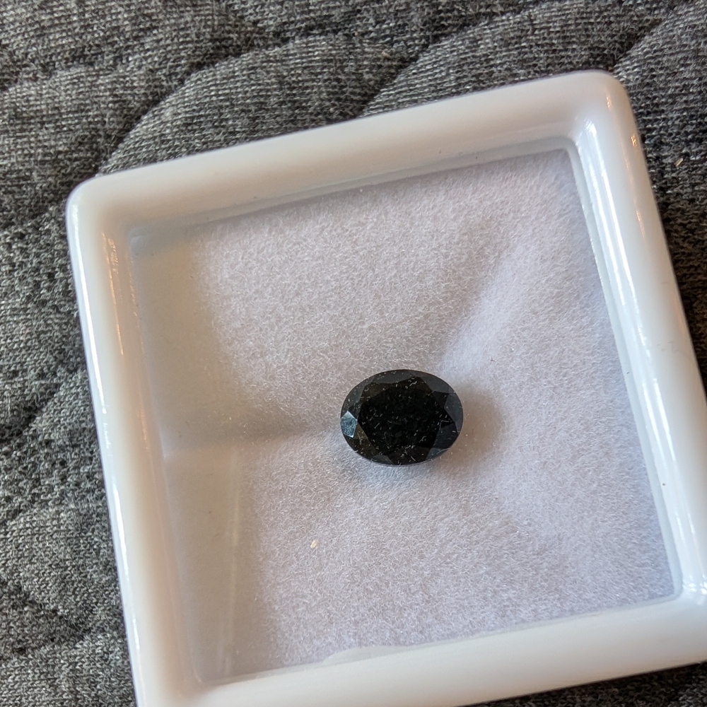 Black Oval Gemstone